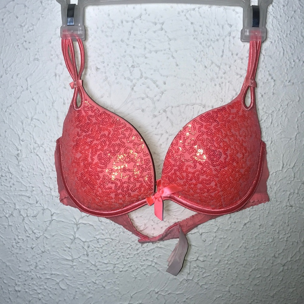 Orange Sparkle Victoria's Secret Push Up Bra